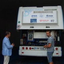 Hydrogen-powered tri-hybrid bus