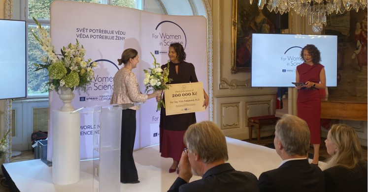 Viola Tokárová of UCT Prague Receives L’Oréal-UNESCO For Women in Science Award