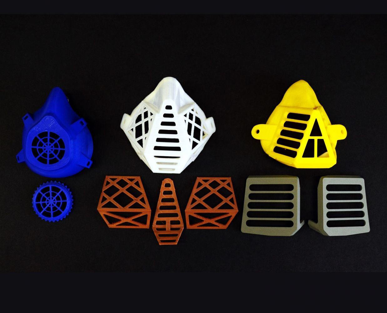 PLA je vhodným materiálem pro 3D tisk ochranných polomasek