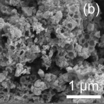 Figure 2 (b) - SEM of the hierarchically porous materials