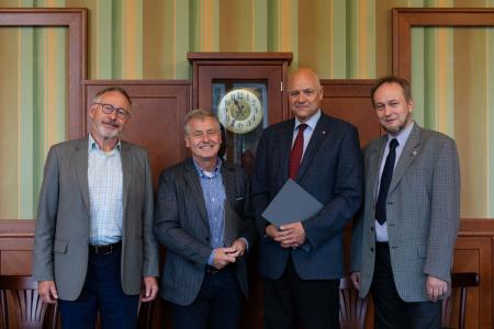 Zleva Zdenek Hostomsky, Martin Fusek, Karel Melzoch a Radek Cibulka