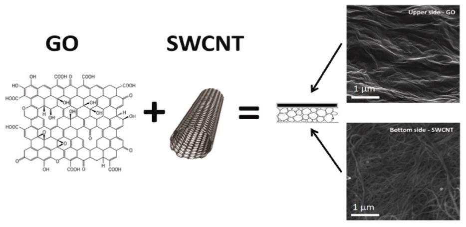 SWCNT-GO composite membrane scheme SWCNT-GO composite membrane scheme